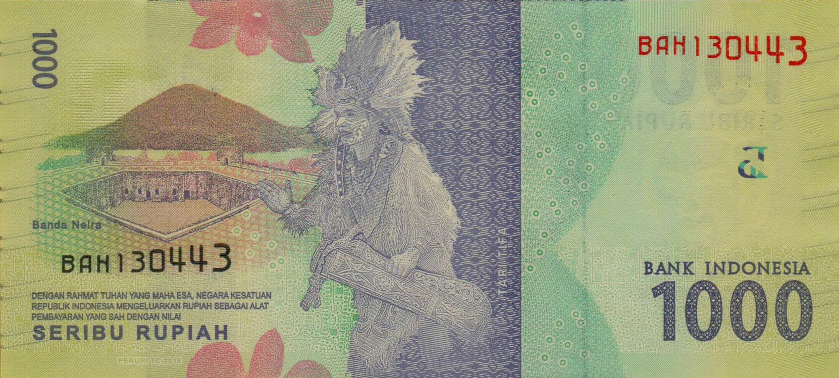 Indonesia 1000 2018 UNC P-154/c1